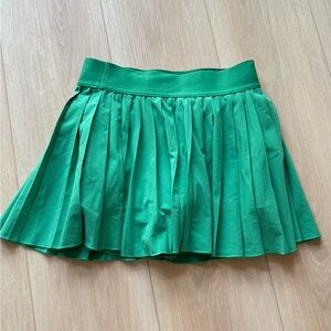 TNA Green Skater Mini Skirt with Pleats
